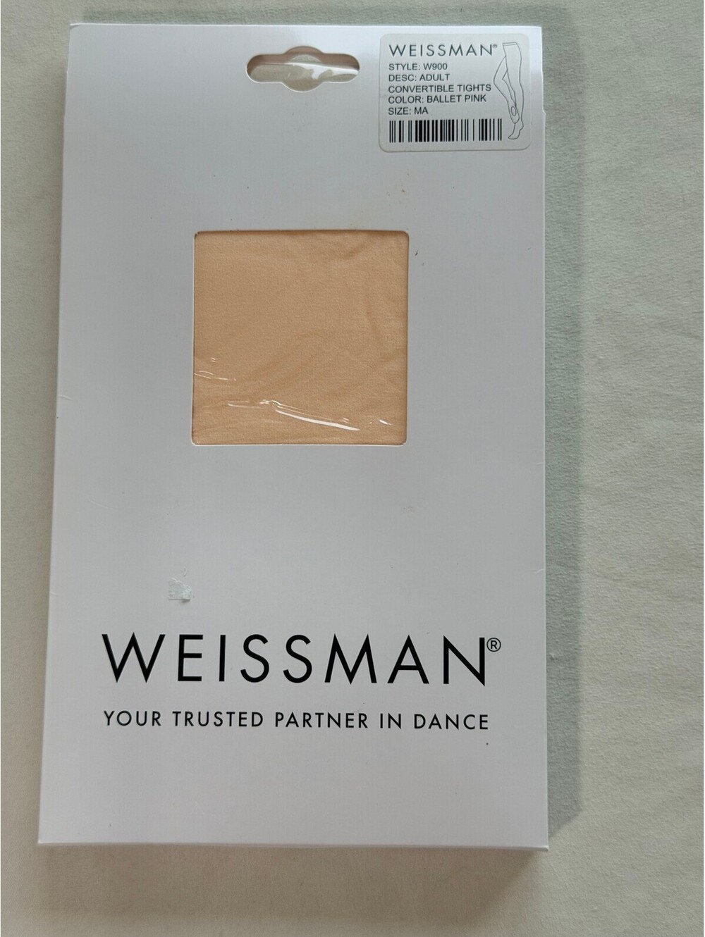 Weissman Adult Convertible Ballet Tights Ballet Pink MA Medium New